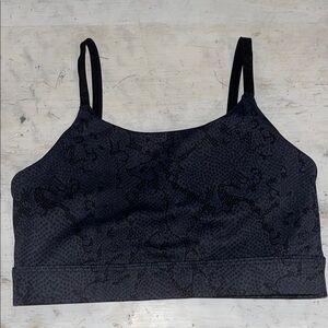 AllFenix  Black Gray Snake Skin Sports Bra Adjustable Straps | size XS